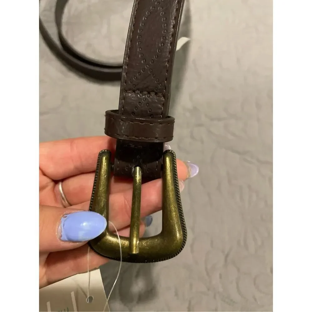 Maurices Brown and Gold Buckle Belt Women’s 1X New